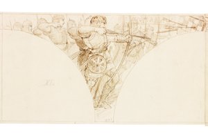 Skizze für Wandgemälde in Wallington Hall von William Bell Scott