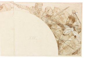 Skizze für Wandgemälde in Wallington Hall von William Bell Scott
