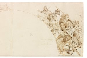Skizze für Wandgemälde in Wallington Hall von William Bell Scott