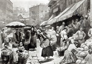 Mulberry Bend Italienische Kolonie in New York, Illustration in 