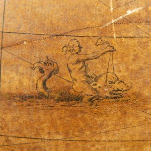 Früher englischer Erdglobus, ca. 1673