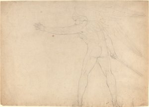 Ein kämpfender Engel [recto] von William Blake