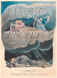 Amerika. Eine Prophezeiung, Tafel 2, Titelseite von William Blake