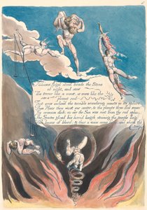 Amerika. Eine Prophezeiung, Tafel 7, Albions Engel stand.... von William Blake