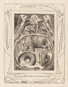 Behemoth und Leviathan von William Blake