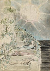 Dante und Statius schlafend, Virgil beobachtend, Illustration zur 