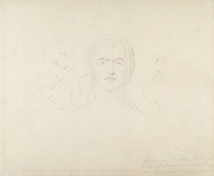 Fünf visionäre Köpfe von Frauen, ca. 1820 von William Blake