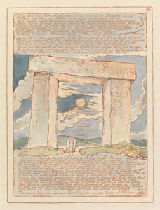 Jerusalem, Platte 70, Und dies die Form der mächtigen Hand.... von William Blake