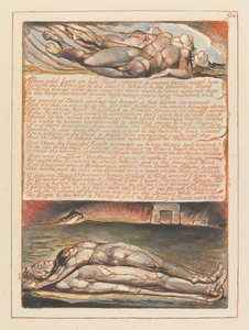 Jerusalem, Tafel 94, Albion liegt kalt auf seinem Felsen.... von William Blake