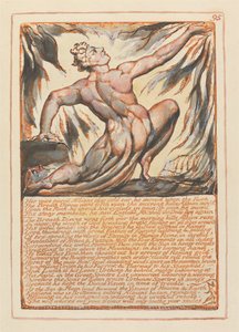 Jerusalem, Tafel 95, Ihre Stimme durchdrang Albions tonkaltes Ohr.... von William Blake