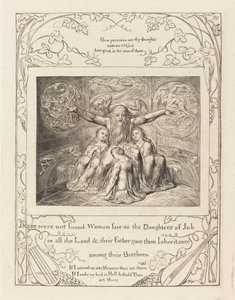 Hiob und seine Töchter von William Blake