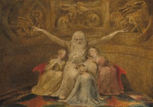 Hiob und seine Töchter von William Blake
