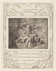 Hiob und seine Töchter von William Blake