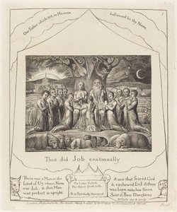 Hiob und seine Familie von William Blake
