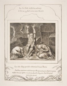 Jobs Verzweiflung, aus Illustrationen des Buches Hiob, 1825-26
