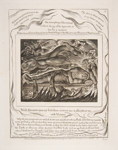 Jobs böse Träume, aus Illustrationen des Buches Hiob von William Blake