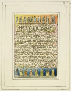 Heiliger Donnerstag: Platte 18 aus Songs of Innocence and of Experience (Kopie R) von William Blake