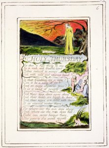 Heiliger Donnerstag: Platte 34 aus Songs of Innocence and of Experience (Kopie R) ca. 1802-08 von William Blake