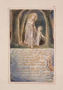 Der kleine gefundene Junge: Platte 14 aus Songs of Innocence and of Experience (Kopie AA) ca. 1815-26 von William Blake