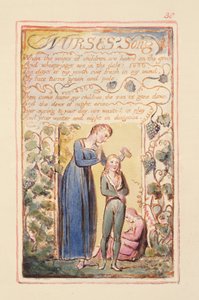 Lied der Amme: Platte 38 aus Songs of Innocence and of Experience (Kopie AA) ca. 1815-26 von William Blake