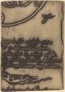 Neudruck aus Fragment einer annullierten Platte für "Eine Prophezeiung" von William Blake