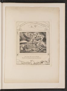Satan schlägt Hiob mit Geschwüren von William Blake