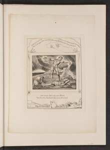 Satan schlägt Hiob mit Geschwüren von William Blake