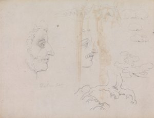 Blatt aus dem Blake-Varley-Skizzenbuch von 1819, Seiten 37 und 38