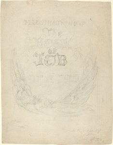 Skizze für die Titelseite der gravierten Illustrationen zum Buch Hiob von William Blake