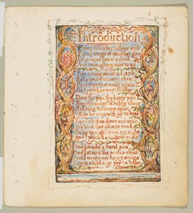 Lieder der Unschuld: Einführung, ca. 1825 von William Blake
