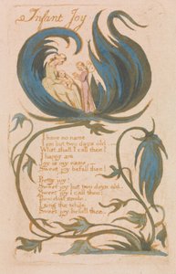 Lieder der Unschuld, Platte 14, "Infant Joy" (Bentley 25) von William Blake