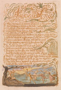 Lieder der Unschuld, Platte 22, Lied der Amme (Bentley 38) von William Blake