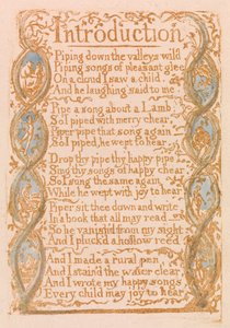 Lieder der Unschuld, Tafel 3, Einleitung (Bentley 4) von William Blake