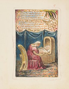 Songs of Innocence and of Experience: Cradle Song zweite Platte: Wept for me..., ca. 1825 von William Blake