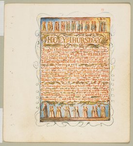 Lieder der Unschuld und Erfahrung: Heiliger Donnerstag, ca. 1815 von William Blake