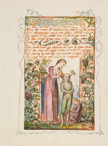 Songs of Innocence and of Experience: Nurses Song, ca. 1825 von William Blake