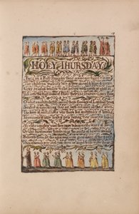 Lieder der Unschuld und der Erfahrung, Tafel 10, Heiliger Donnerstag (Bentley 19) von William Blake