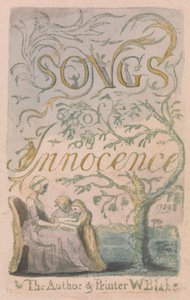 Lieder der Unschuld und der Erfahrung, Platte 2, Unschuld Titelblatt (Bentley 3) von William Blake