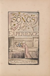 Lieder der Unschuld und der Erfahrung, Tafel 30, Erfahrung Titelseite (Bentley 29) von William Blake