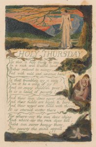 Lieder der Unschuld und der Erfahrung, Platte 38, "Heiliger Donnerstag" (Bentley 33) von William Blake