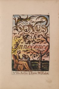 Lieder der Unschuld und Erfahrung, Platte 3, Unschuld Titelblatt (Bentley 3) von William Blake