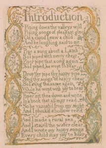 Lieder der Unschuld und Erfahrung, Tafel 3, Einleitung (Bentley 4) von William Blake