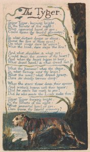 Lieder der Unschuld und der Erfahrung, Tafel 42, Der Tiger (Bentley 42) von William Blake