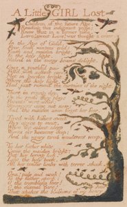 Lieder der Unschuld und der Erfahrung, Platte 44, "Ein kleines Mädchen verloren" (Bentley 51) von William Blake