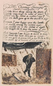 Lieder der Unschuld und Erfahrung, Platte 45, "Der Schornsteinfeger" (Bentley 37) von William Blake