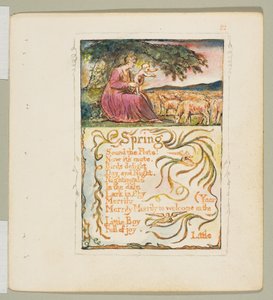 Lieder der Unschuld und der Erfahrung: Frühling, ca. 1825 von William Blake