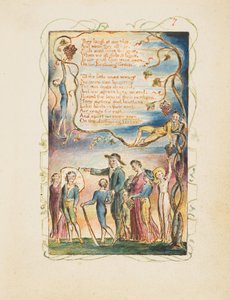 Lieder der Unschuld und der Erfahrung: Das Echoing Green zweite Platte, ca. 1825 von William Blake