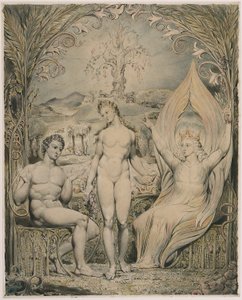 Der Erzengel Raphael mit Adam und Eva (Illustration zu Miltons 