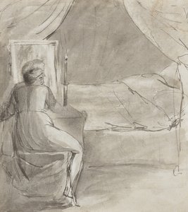 Das Totenbett (recto) von William Blake