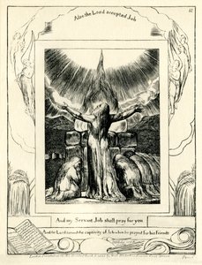 Das Buch Hiob 42:8 illustriert von William Blake von William Blake